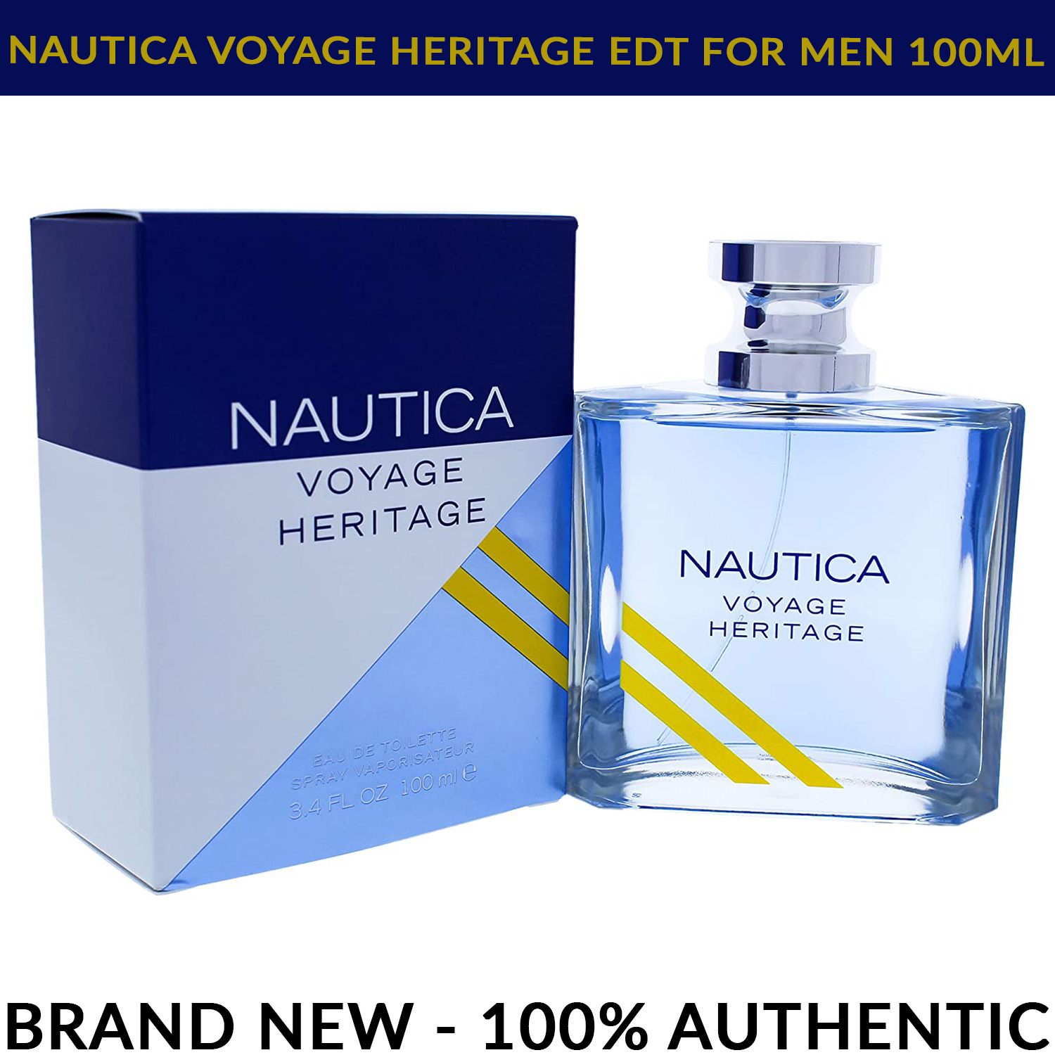 Nautica Voyage Heritage Eau de Toilette for Men 3.4 oz Spray